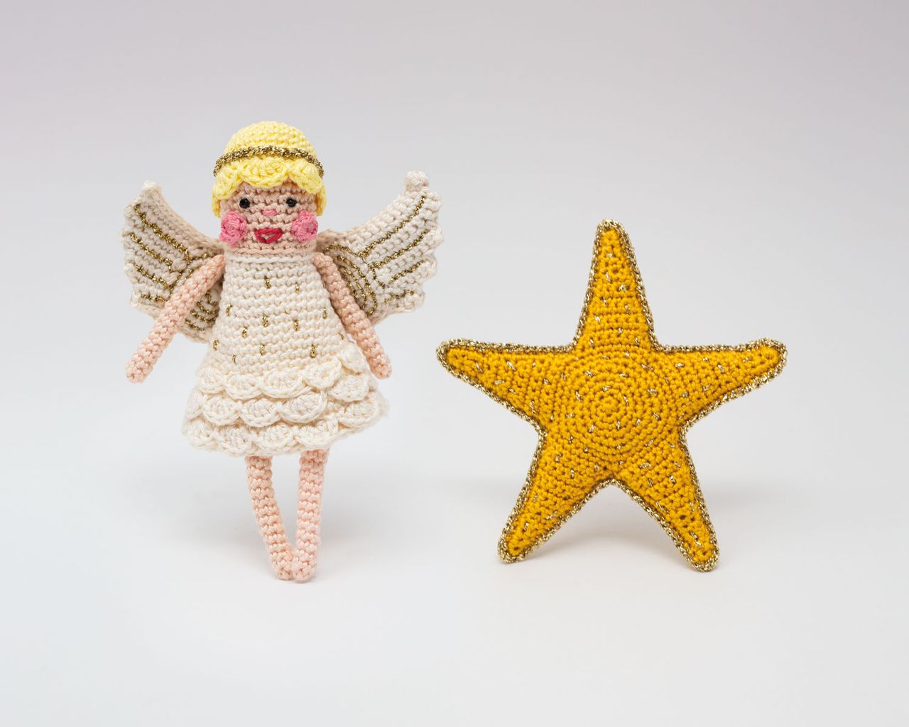 Angel and Star printed crochet pattern
