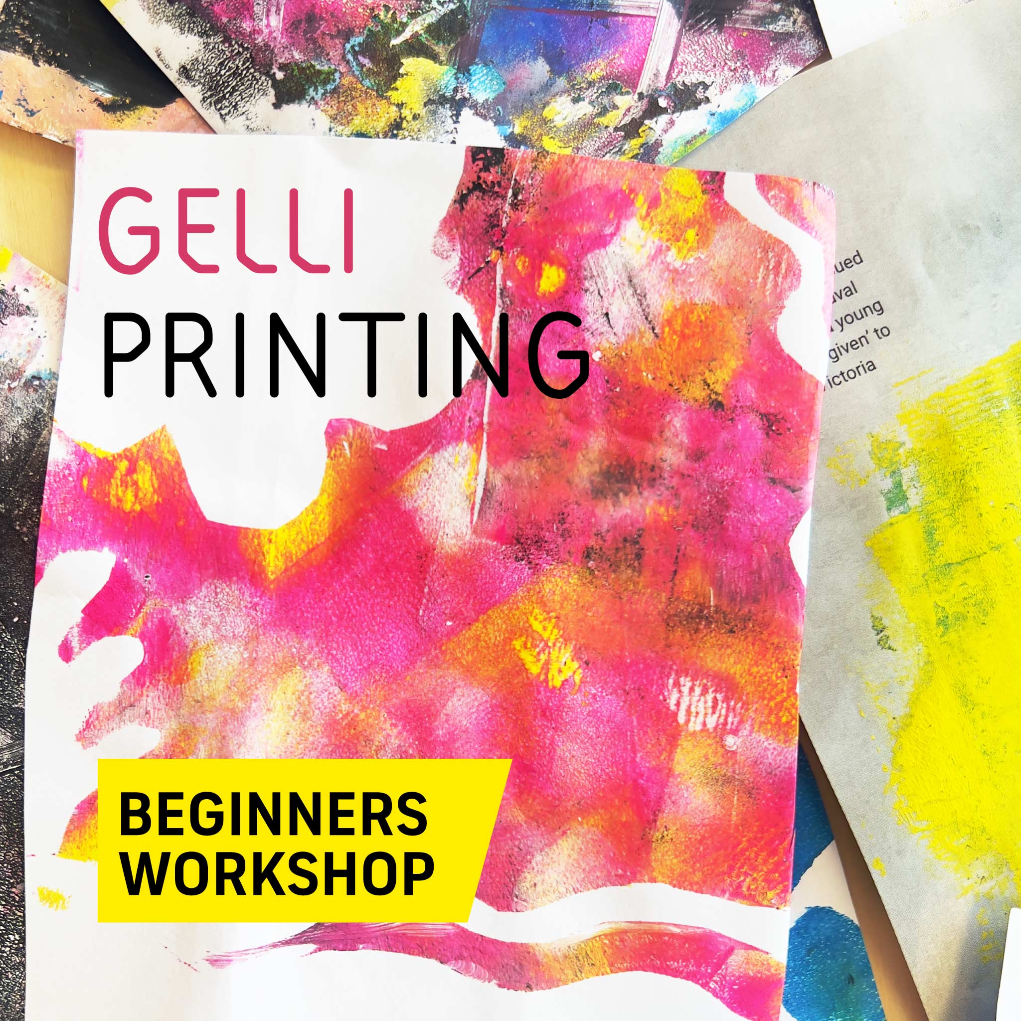 Gelli Printing workshop for beginners in Eastbourne