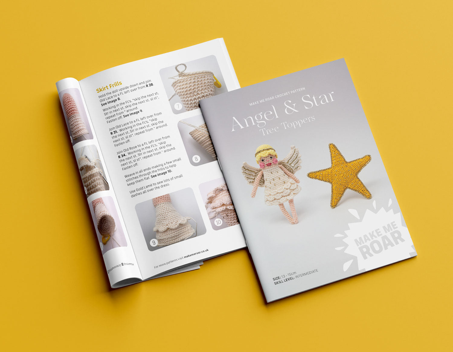 Angel and Star printed crochet pattern