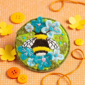Bumblebee Felt Craft Brooch Kit | Complete Craft Kit