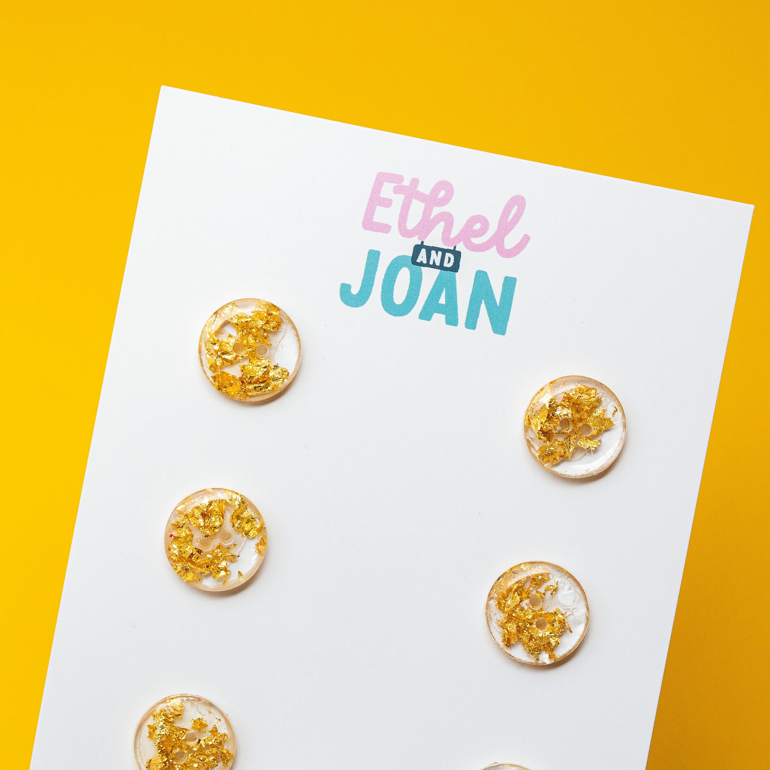 Gold Marbels Buttons set of 6