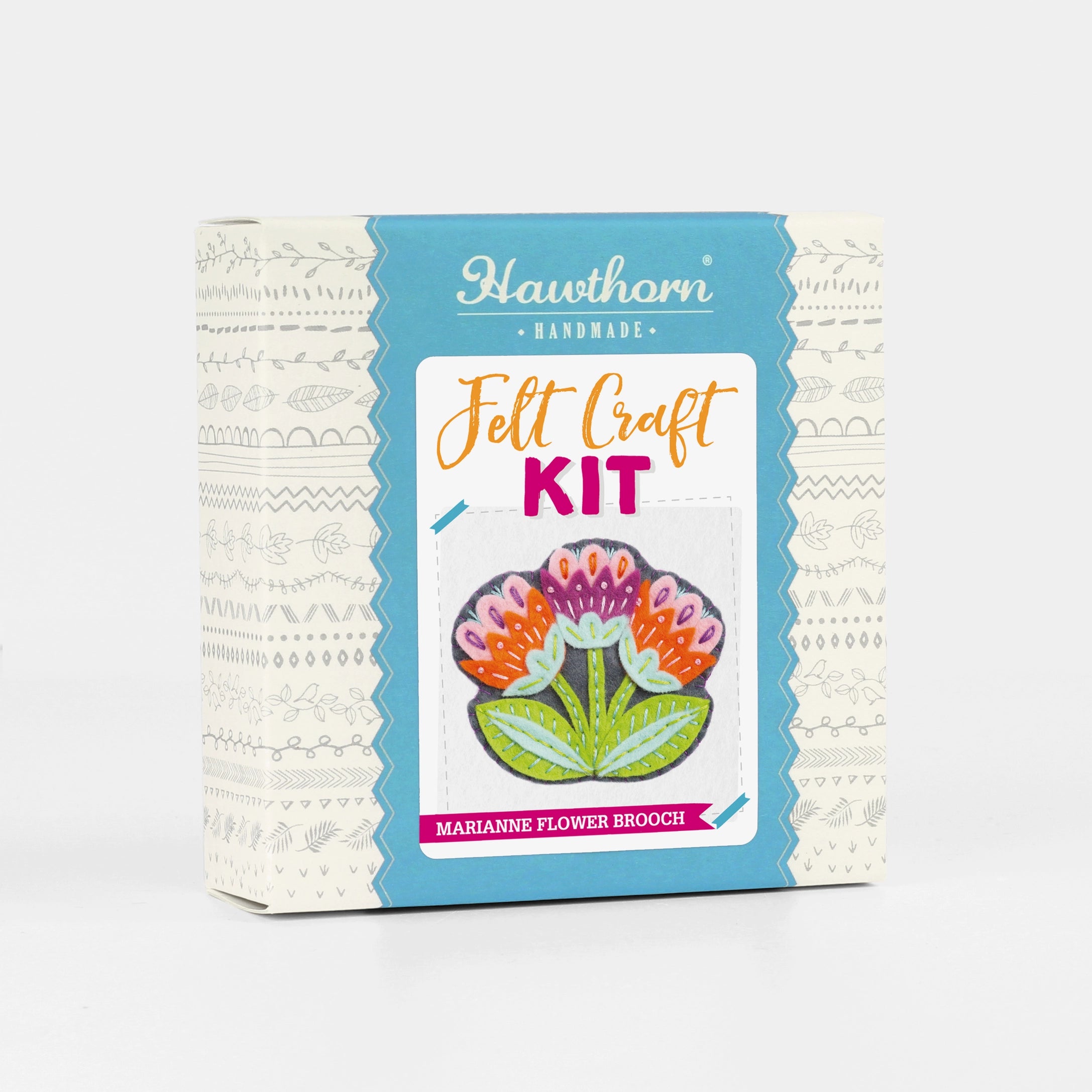 Marianne Flower Felt Craft Brooch Kit | Complete Craft Kit