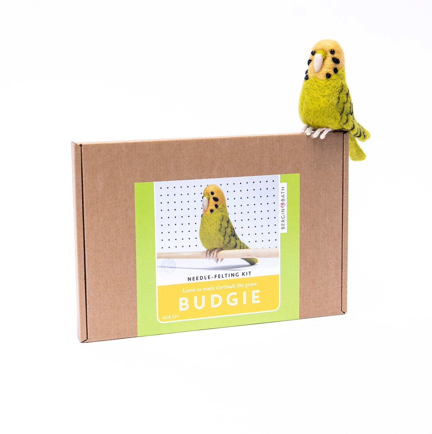 Needle Felting Kit Budgie. Make a wool felt budgerigar