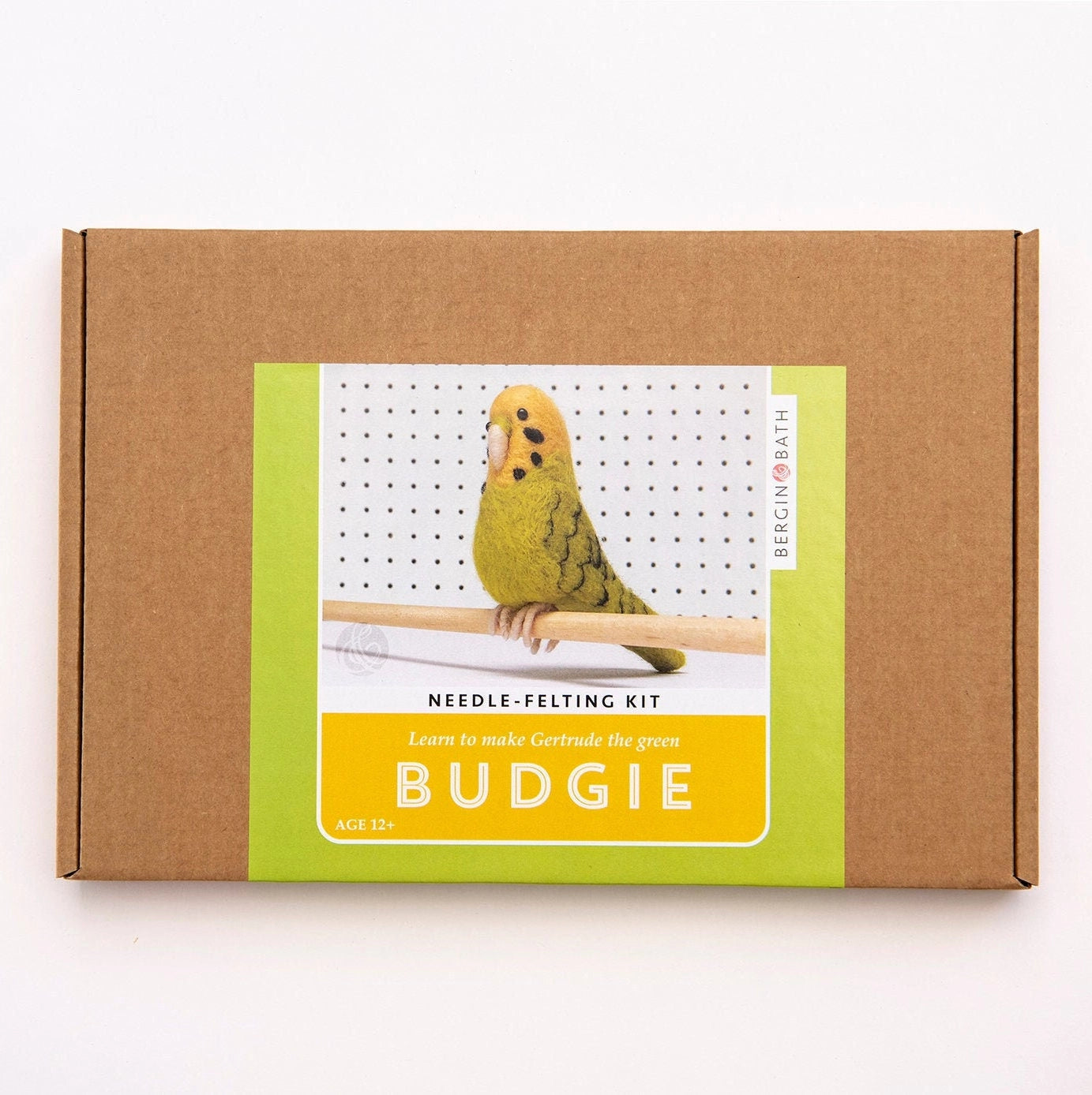 Needle Felting Kit Budgie. Make a wool felt budgerigar