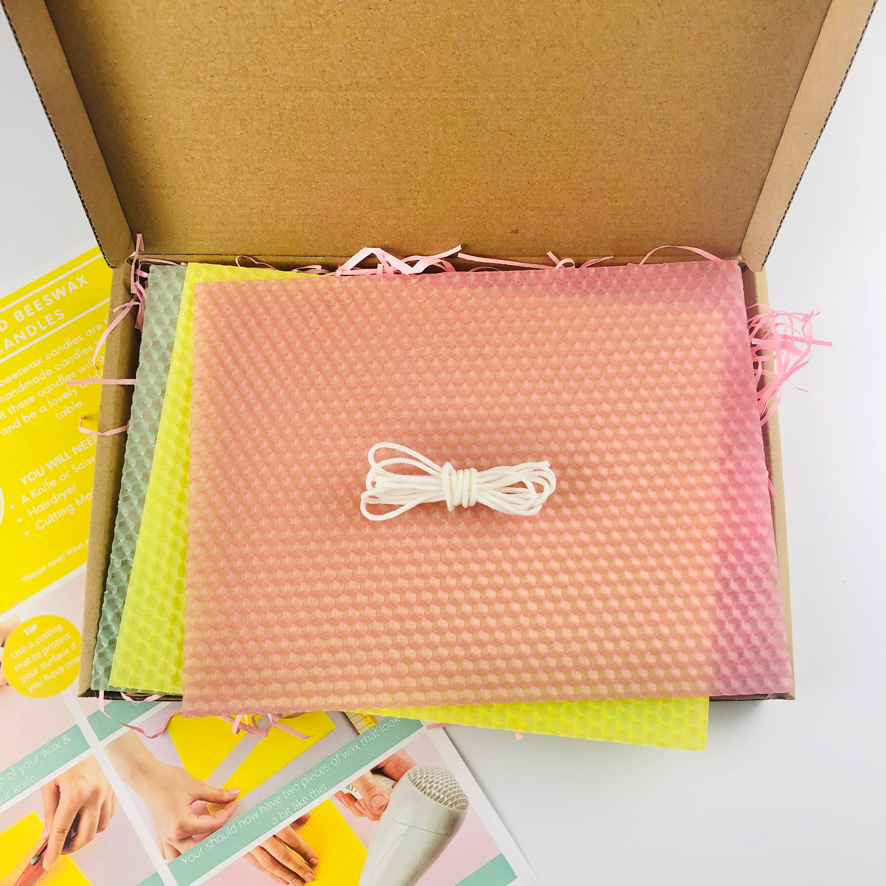 The Edinburgh Craft Club - Colourful Beeswax Rolled Candles Kit