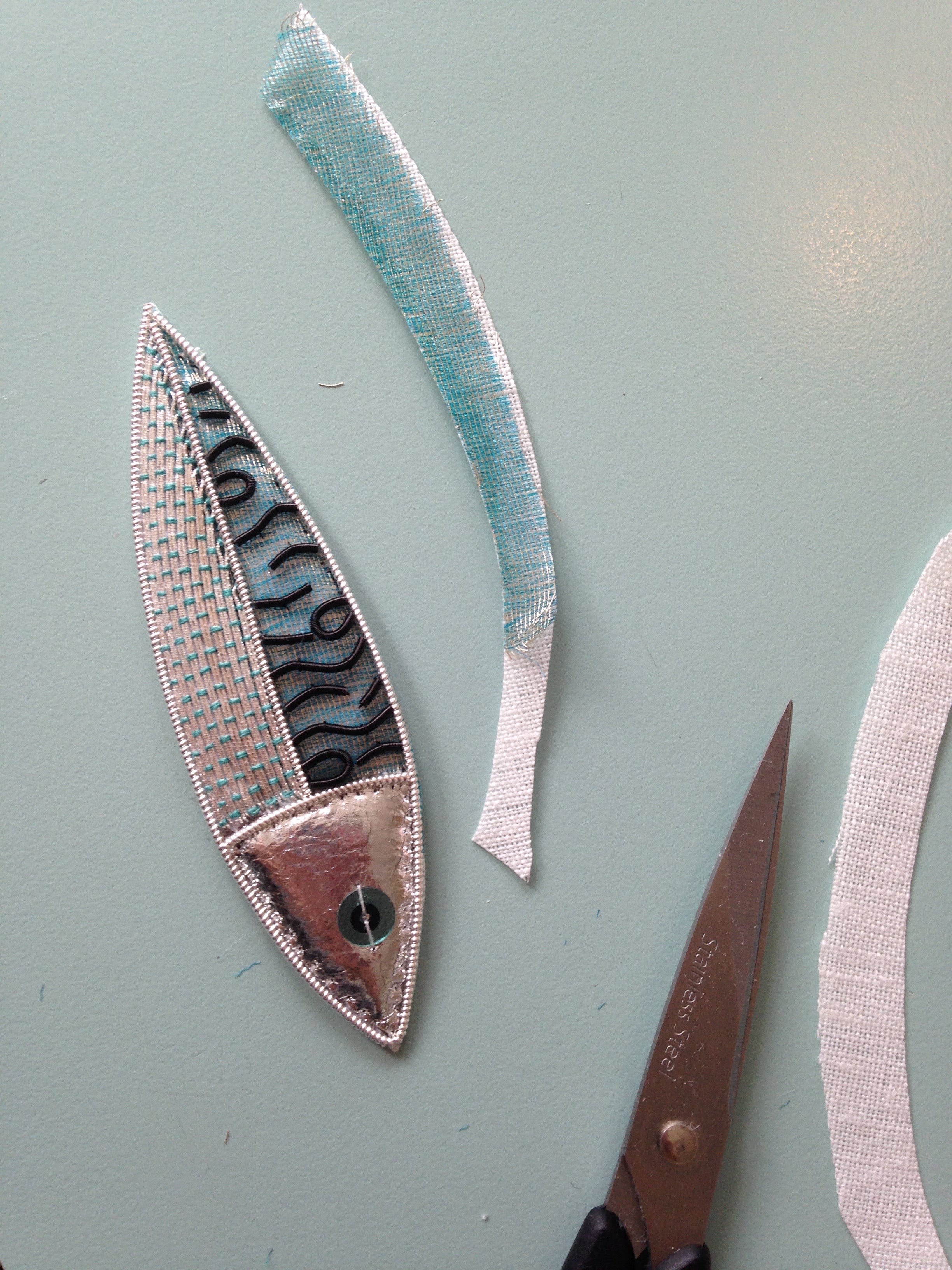 Metal Thread Embroidery - Hastings Mackerel