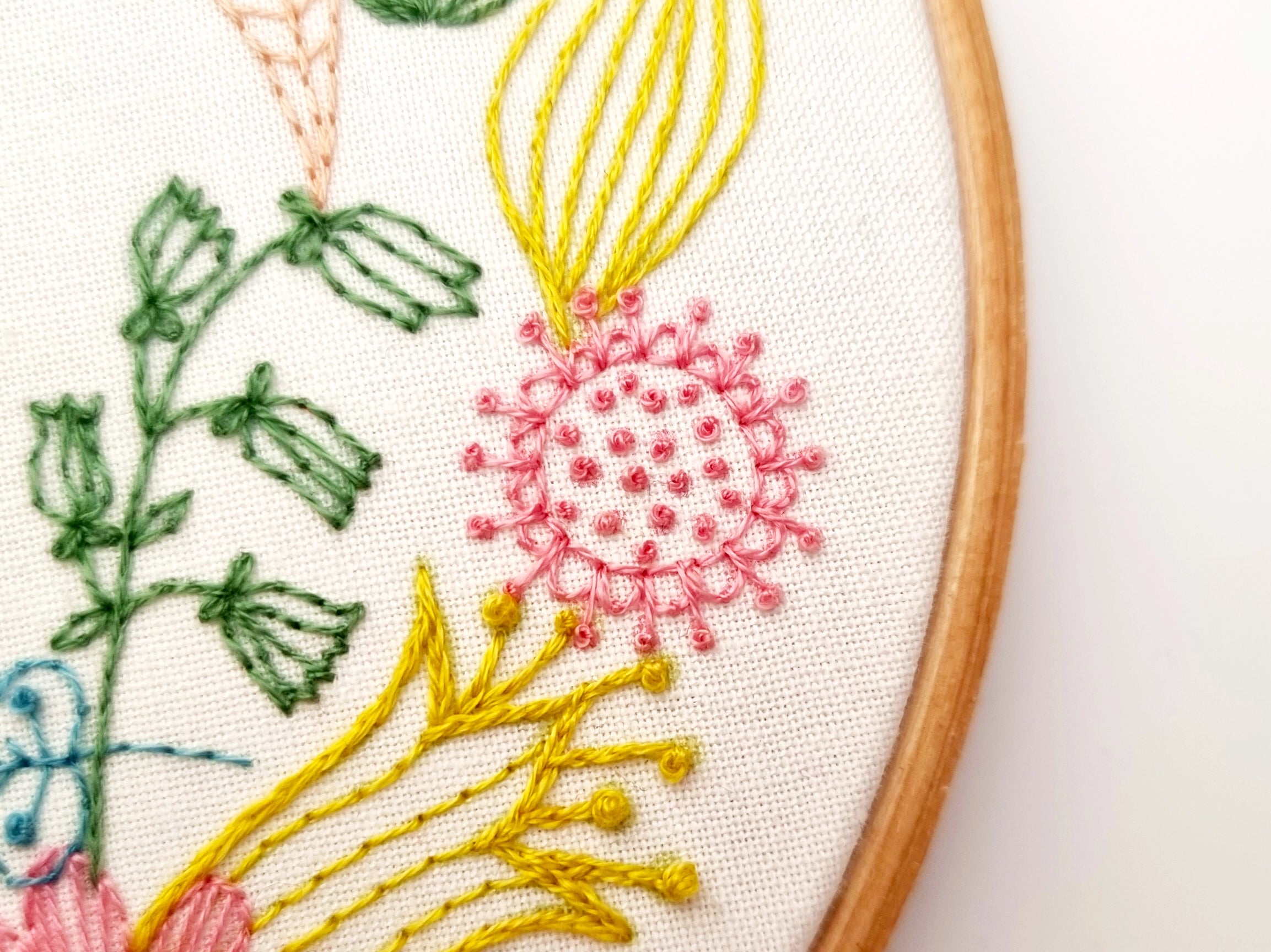 Spring Wreath Embroidery Craft Sewing Pattern Fabric Pack