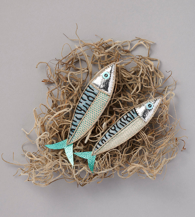 Metal Thread Embroidery - Hastings Mackerel