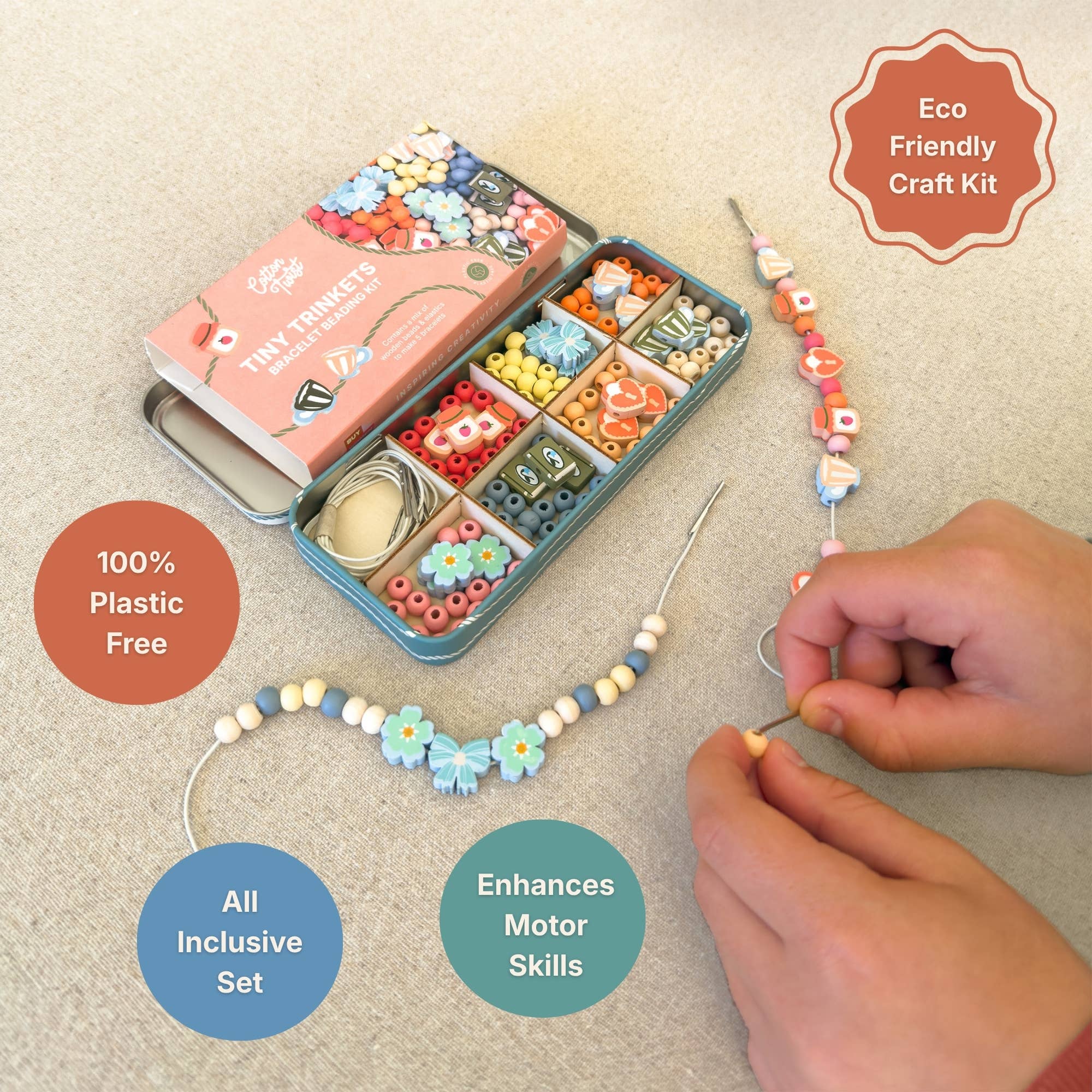 Cotton Twist (WE PREPAY ALL USA DUTIES) - Tiny Trinkets Beading Kit