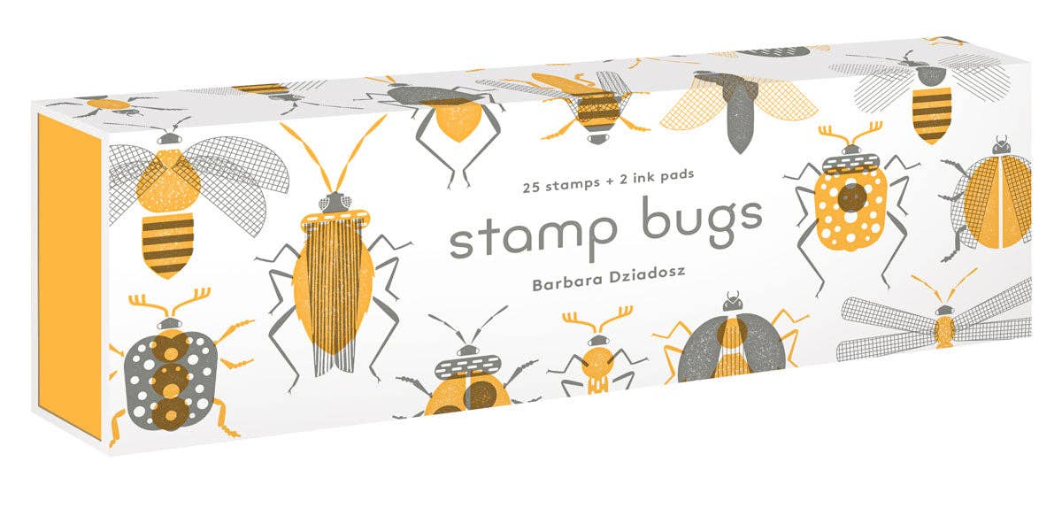 Abrams & Chronicle Books - Stamp Bugs - 25 Stamps and 2 Ink Pads (Craft Kit)