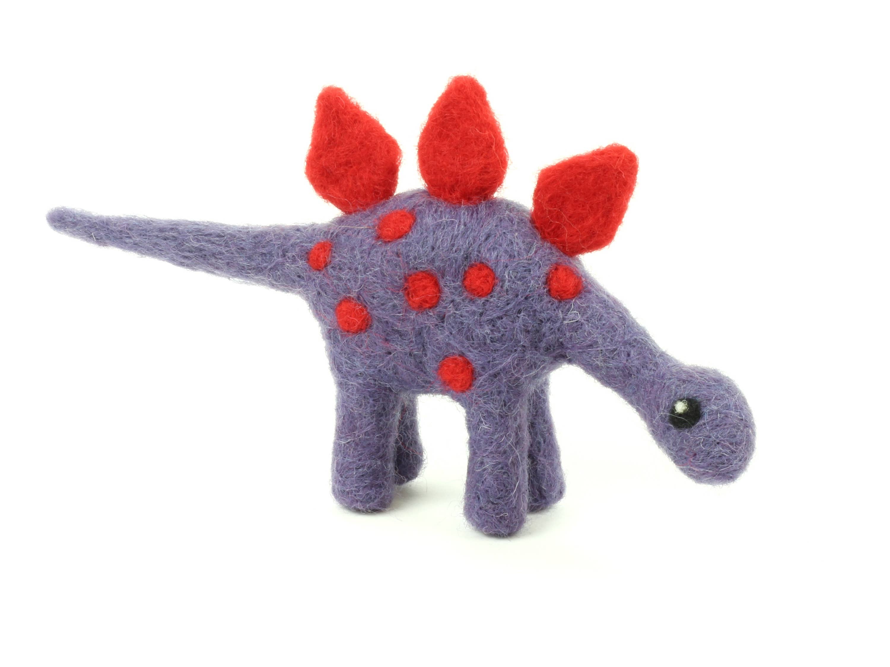 Hawthorn Handmade - Stegosaurus Mini Needle Felting Kit | Beginner Craft Kit
