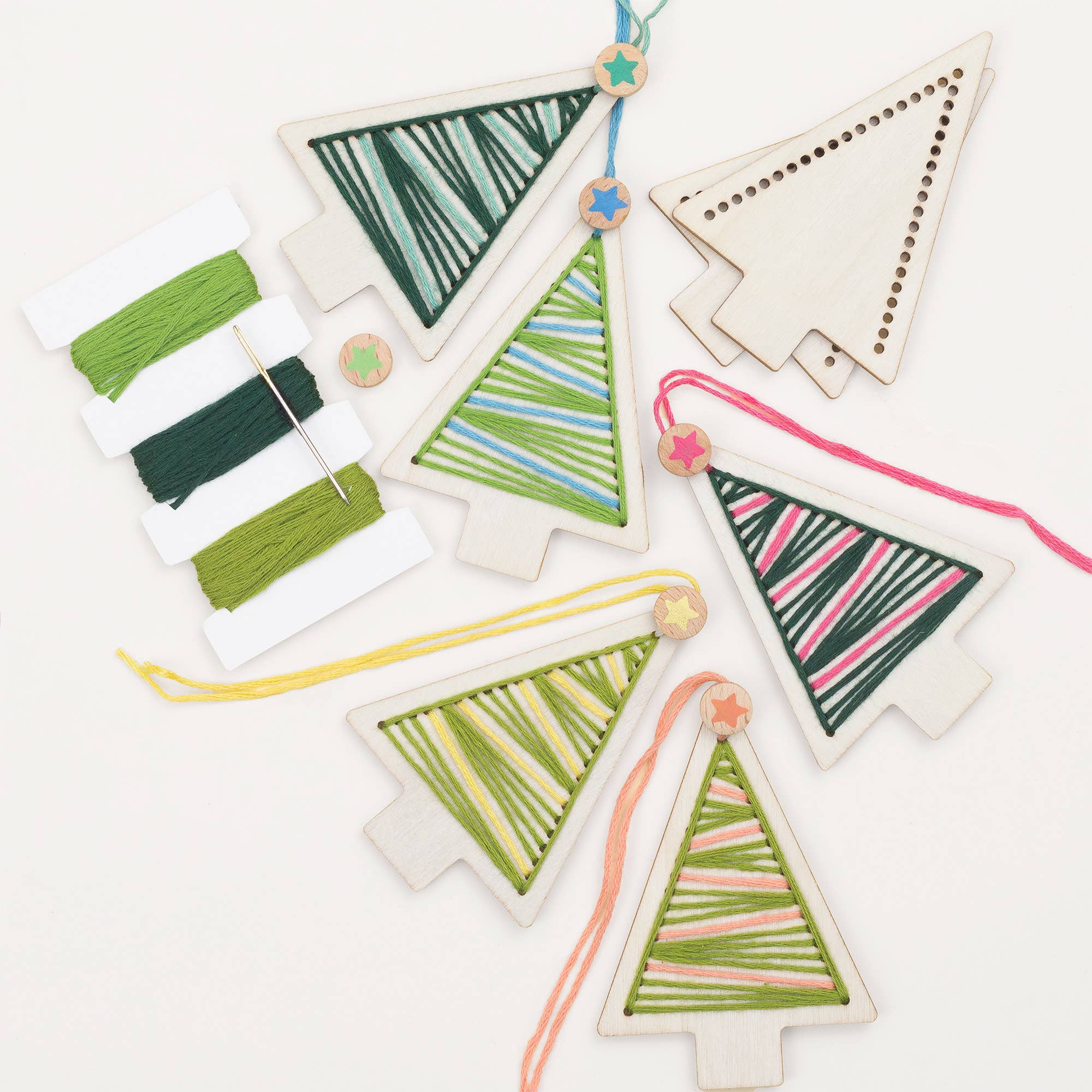 Cotton Twist - Stitched Christmas Tree Decoration Kit