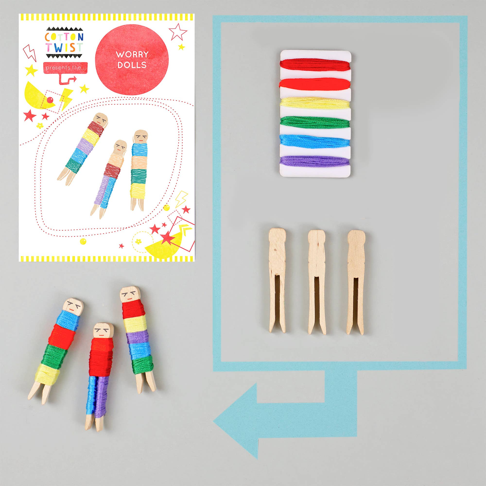 Cotton Twist - Make Your Own Worry Dolls Kit