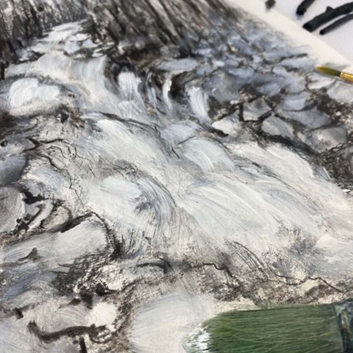 Charcoal and Acrylic Workshop