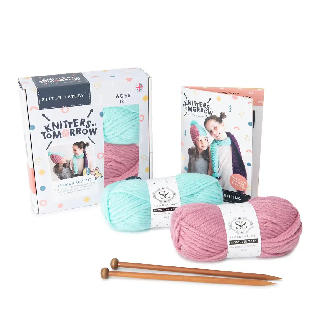 Childrens Beginners Knitting Kit - Wool Couture Company