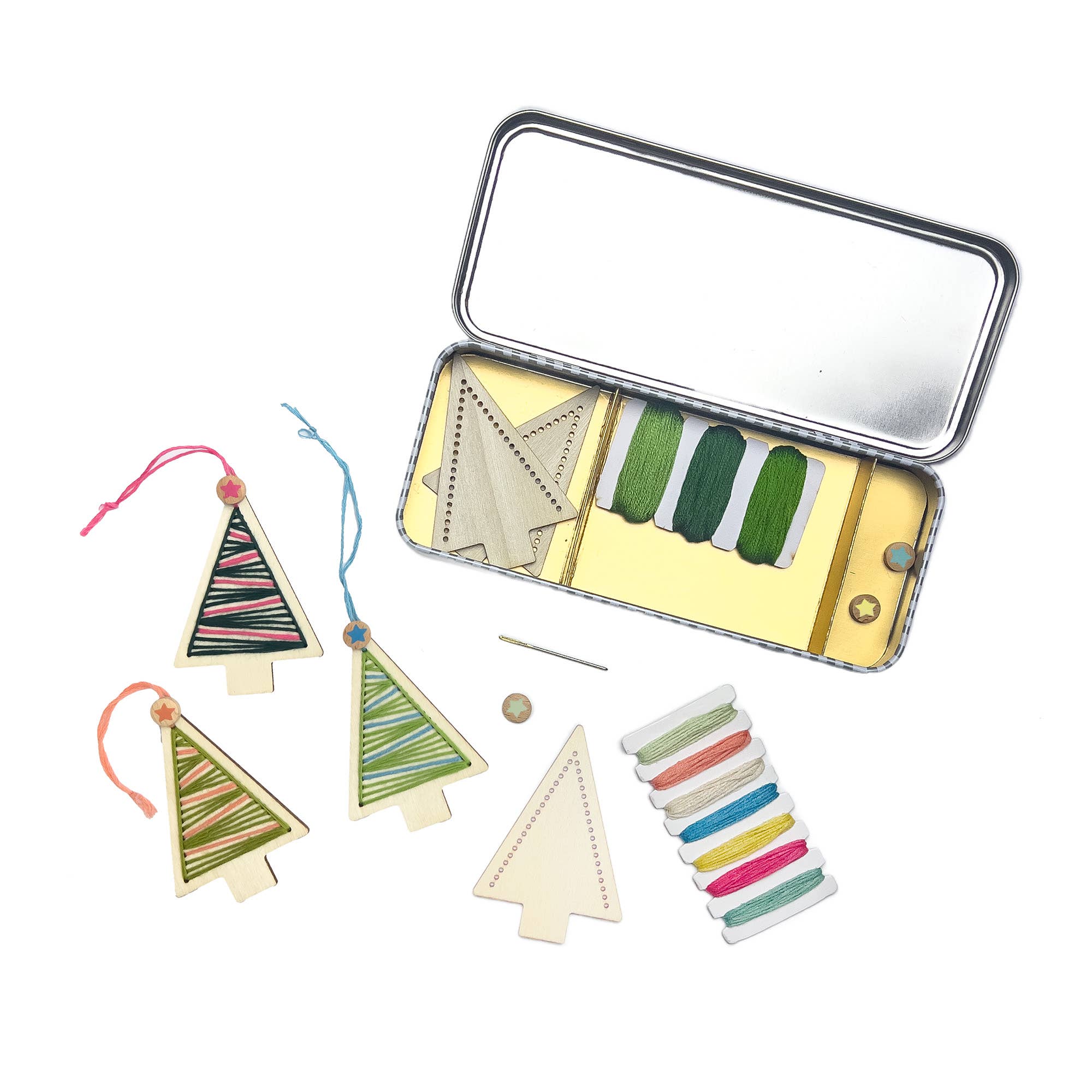 Cotton Twist - Stitched Christmas Tree Decoration Kit