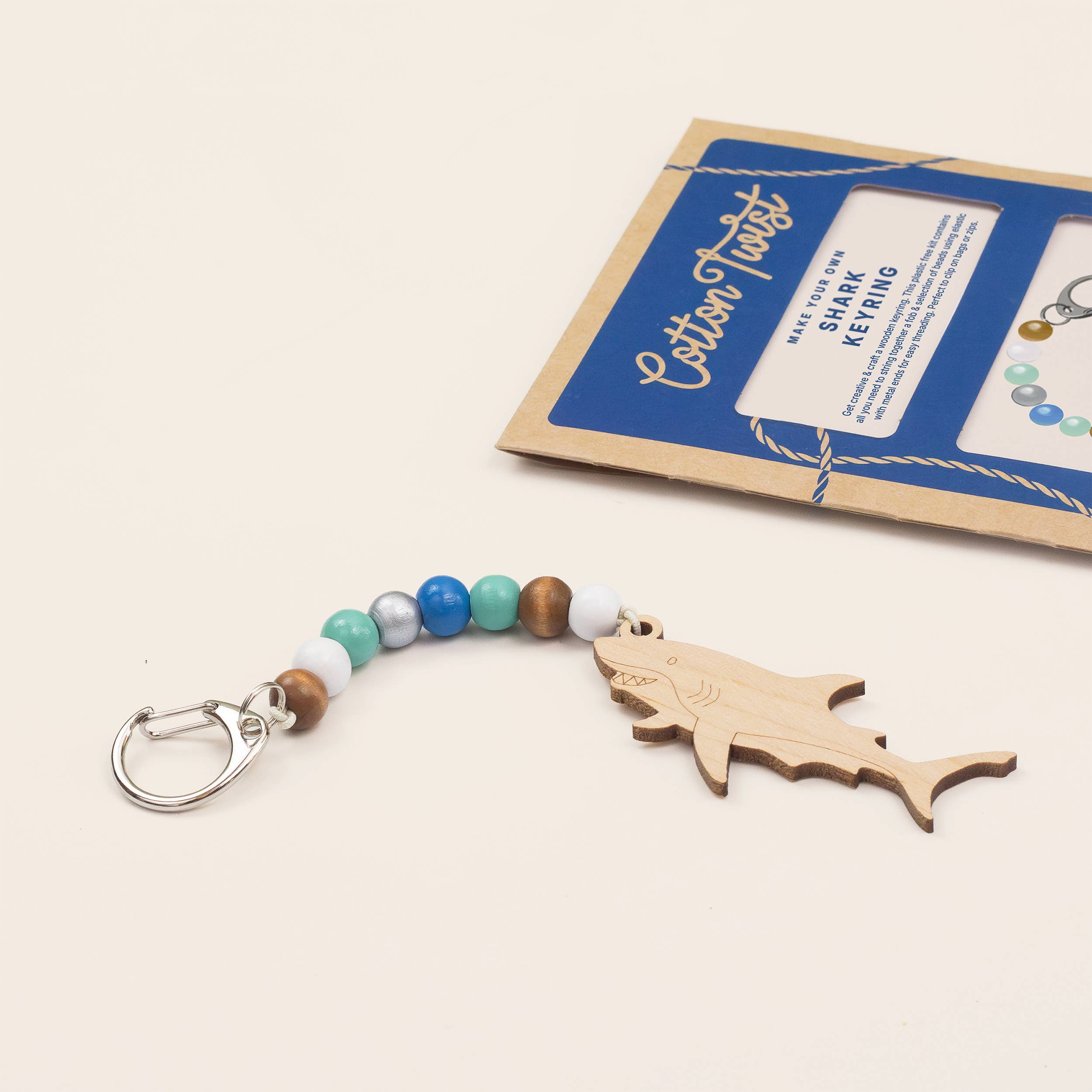 Cotton Twist (WE PREPAY ALL USA DUTIES) - Make Your Own Shark Keyring Kit