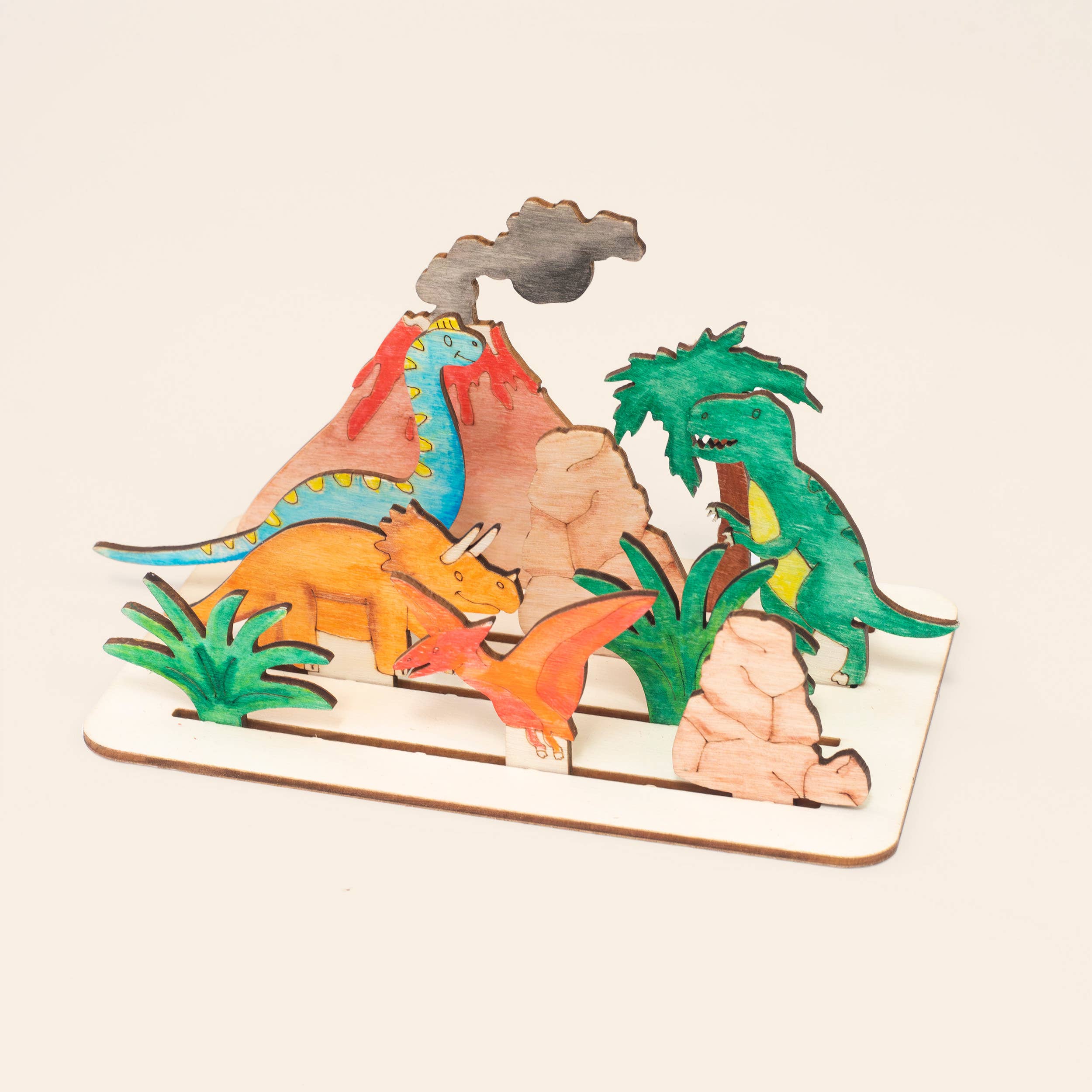 Cotton Twist (WE PREPAY ALL USA DUTIES) - Create Your Own Dinosaur Scene - DIY Craft Kit for Kids