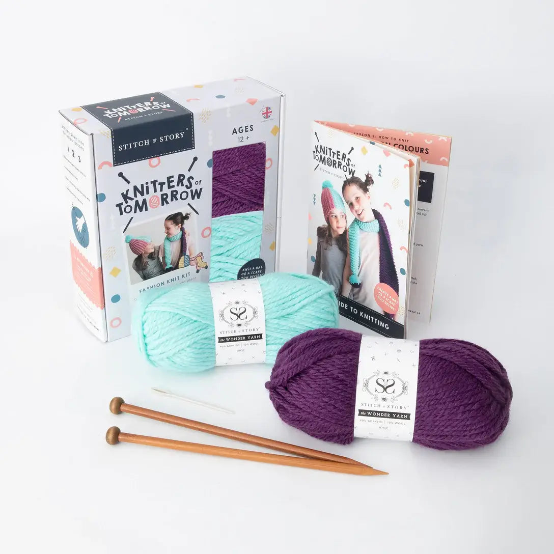 Childrens Beginners Knitting Kit - Wool Couture Company