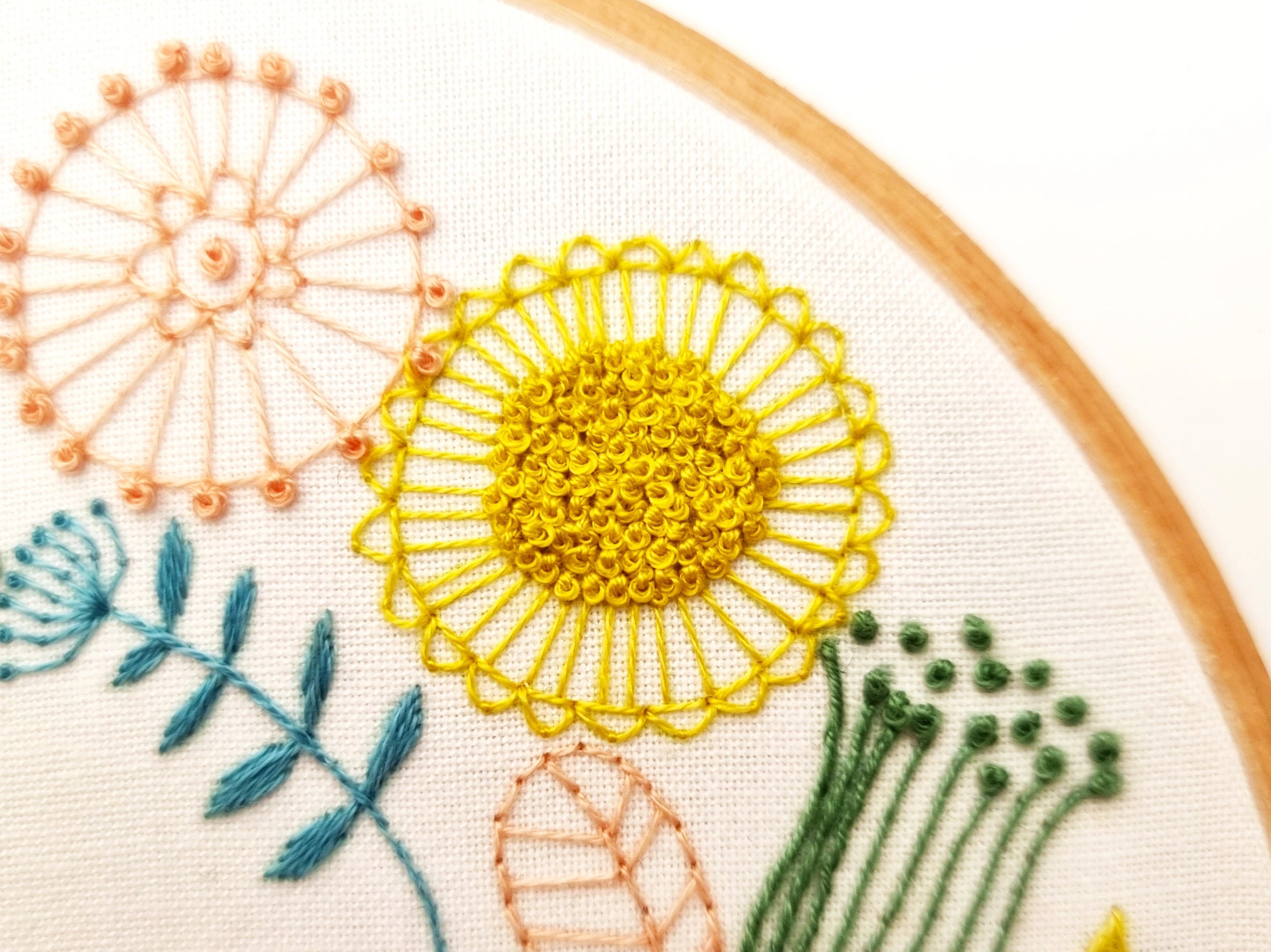 Spring Wreath Embroidery Craft Sewing Pattern Fabric Pack