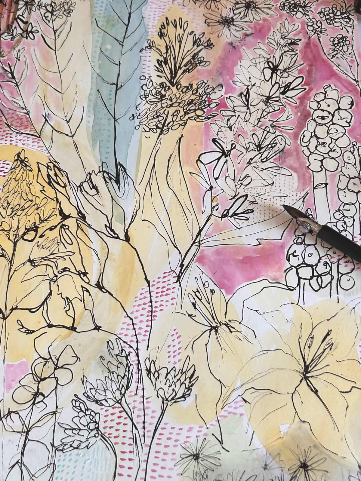 Beginners dip pen and Inks workshop in Eastbourne, East Sussex