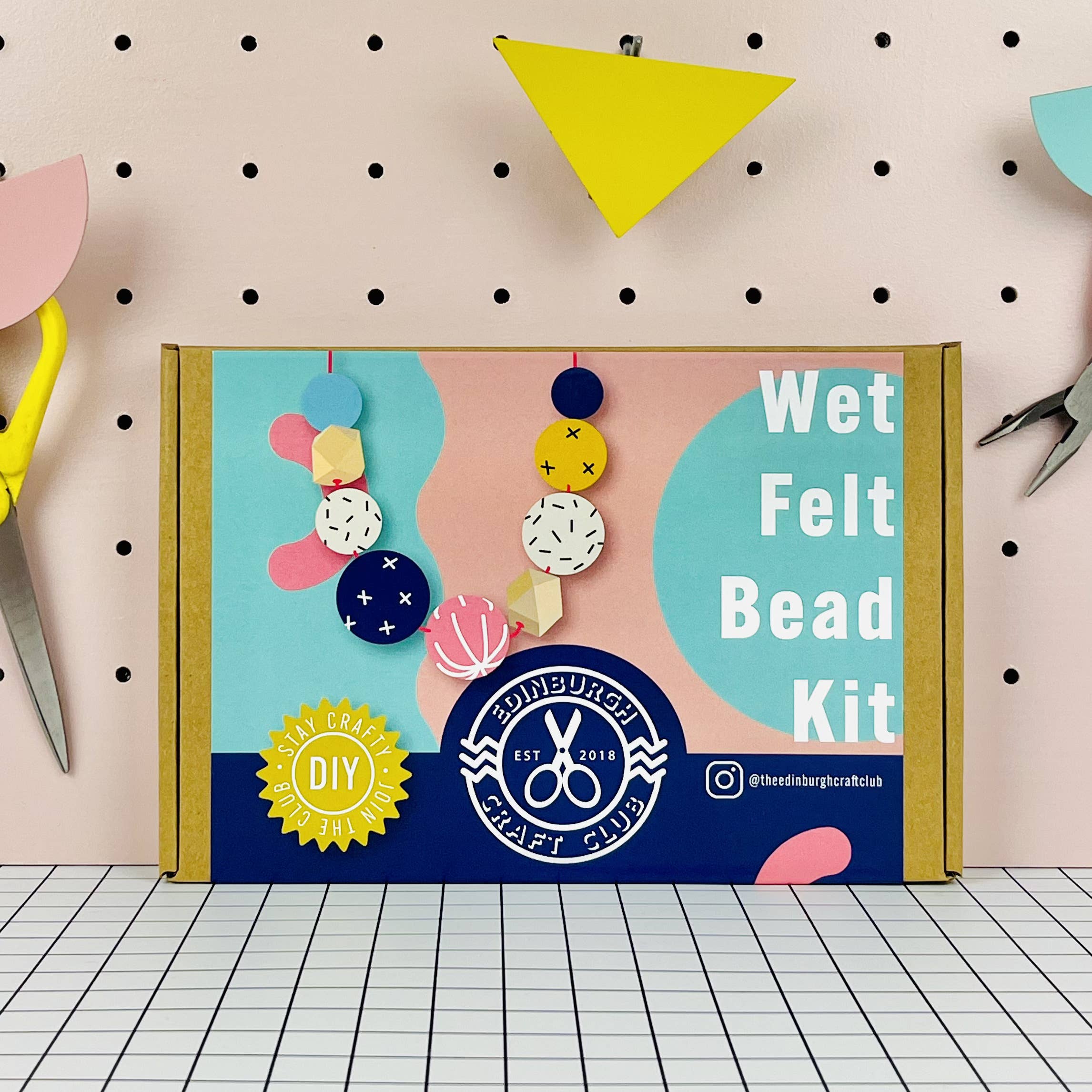 The Edinburgh Craft Club - Wet Felt Bead Necklace Kit