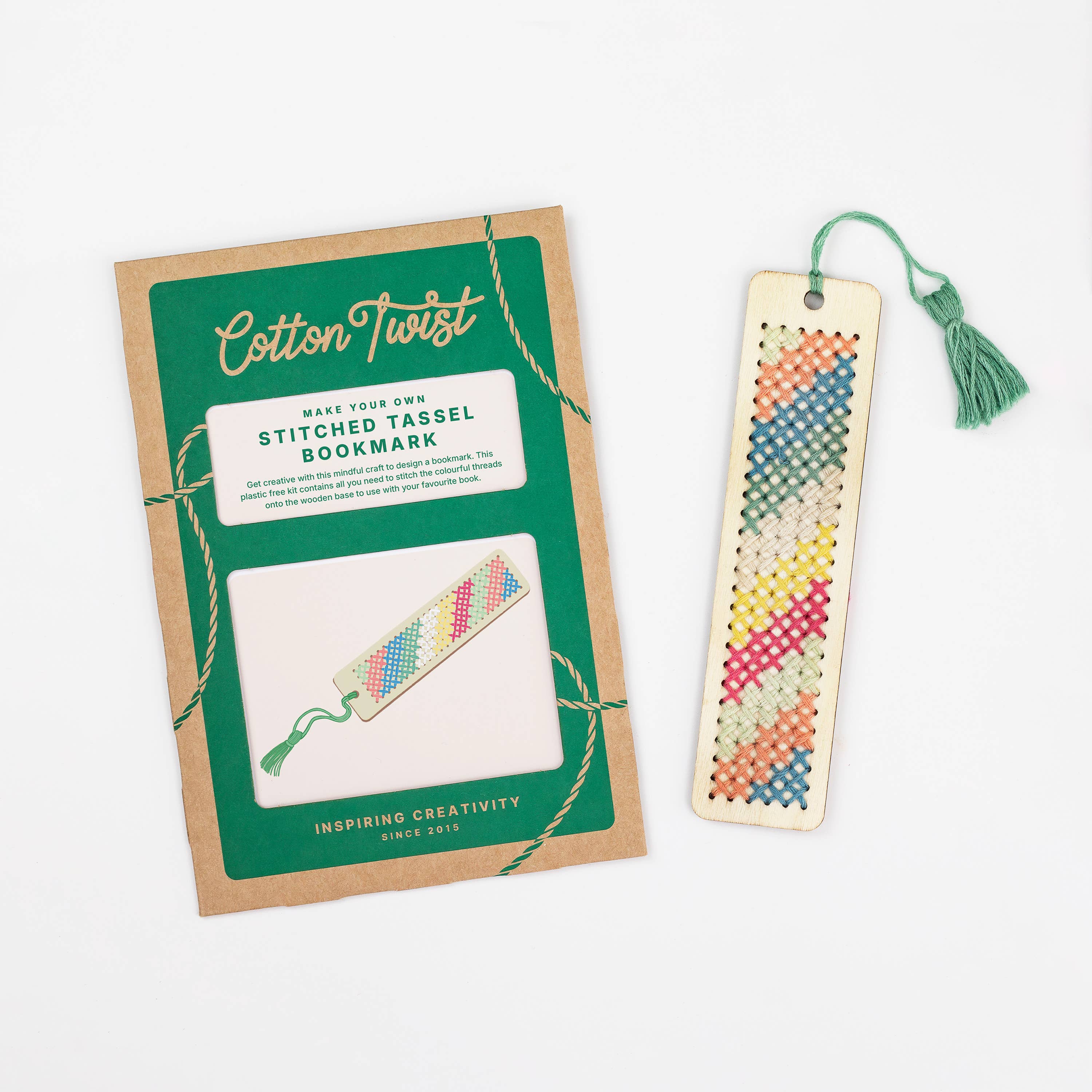 Cotton Twist  - DIY Craft Kit - Kids: Make Your Own Stitched Tassel Bookmark