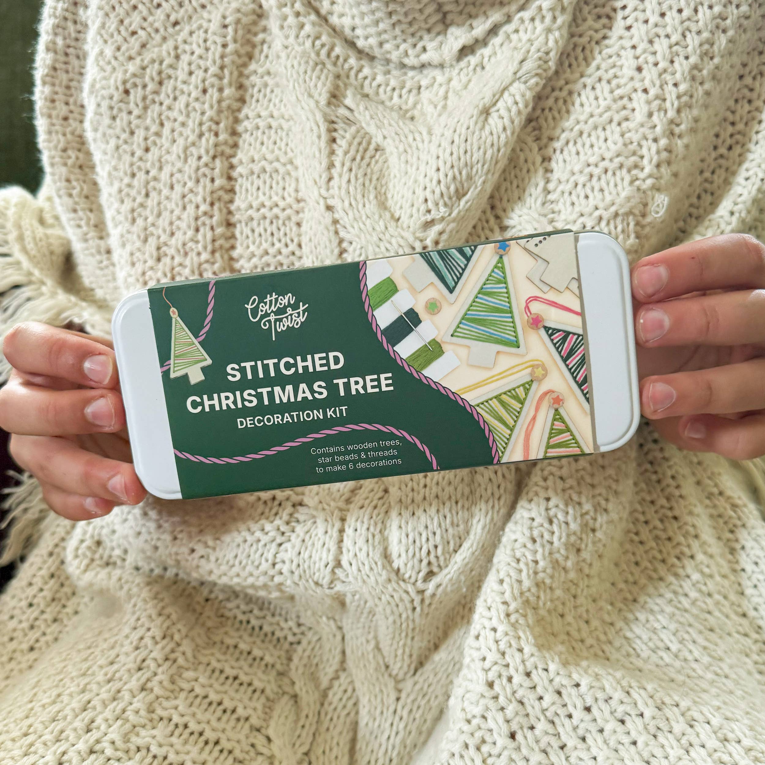 Cotton Twist - Stitched Christmas Tree Decoration Kit