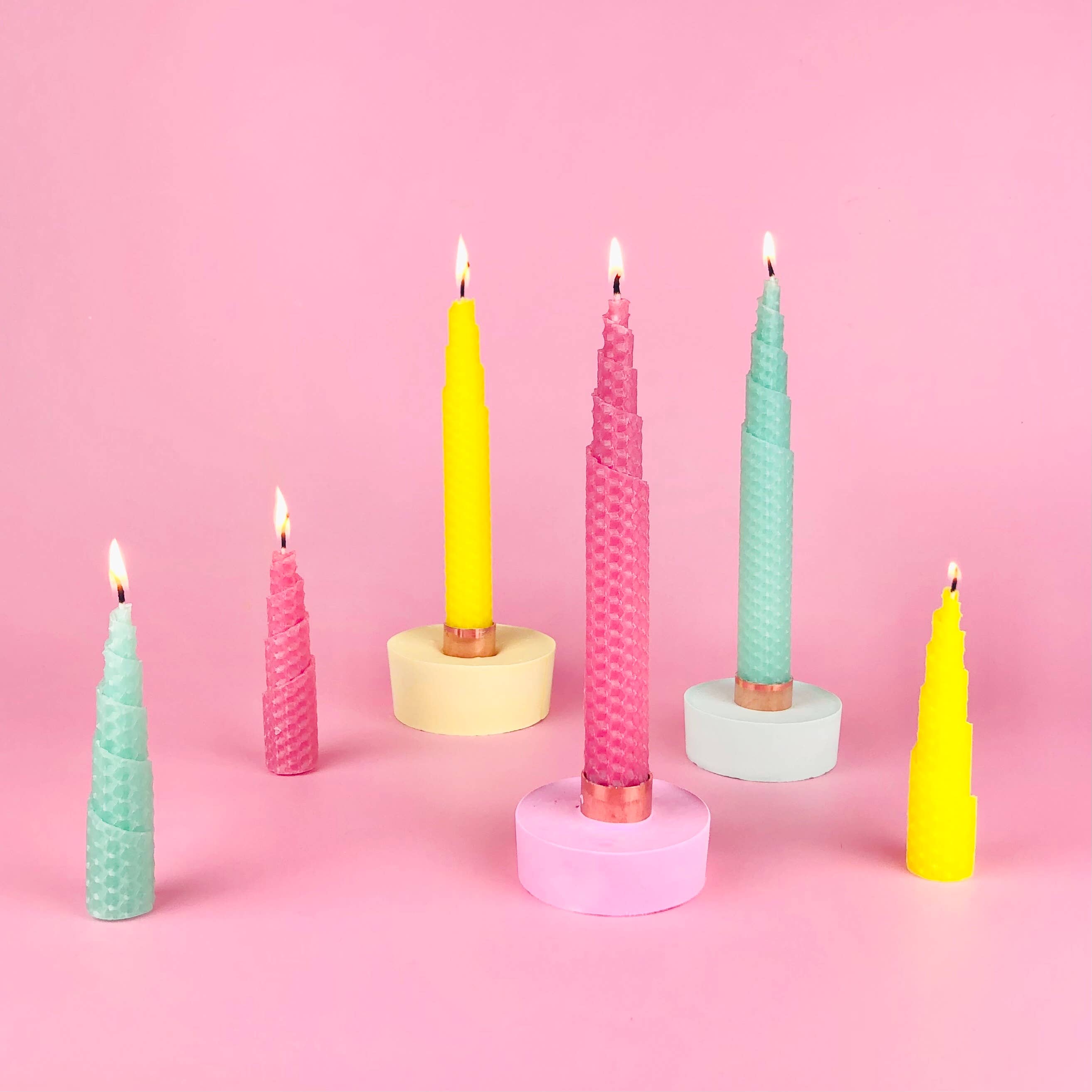 The Edinburgh Craft Club - Colourful Beeswax Rolled Candles Kit