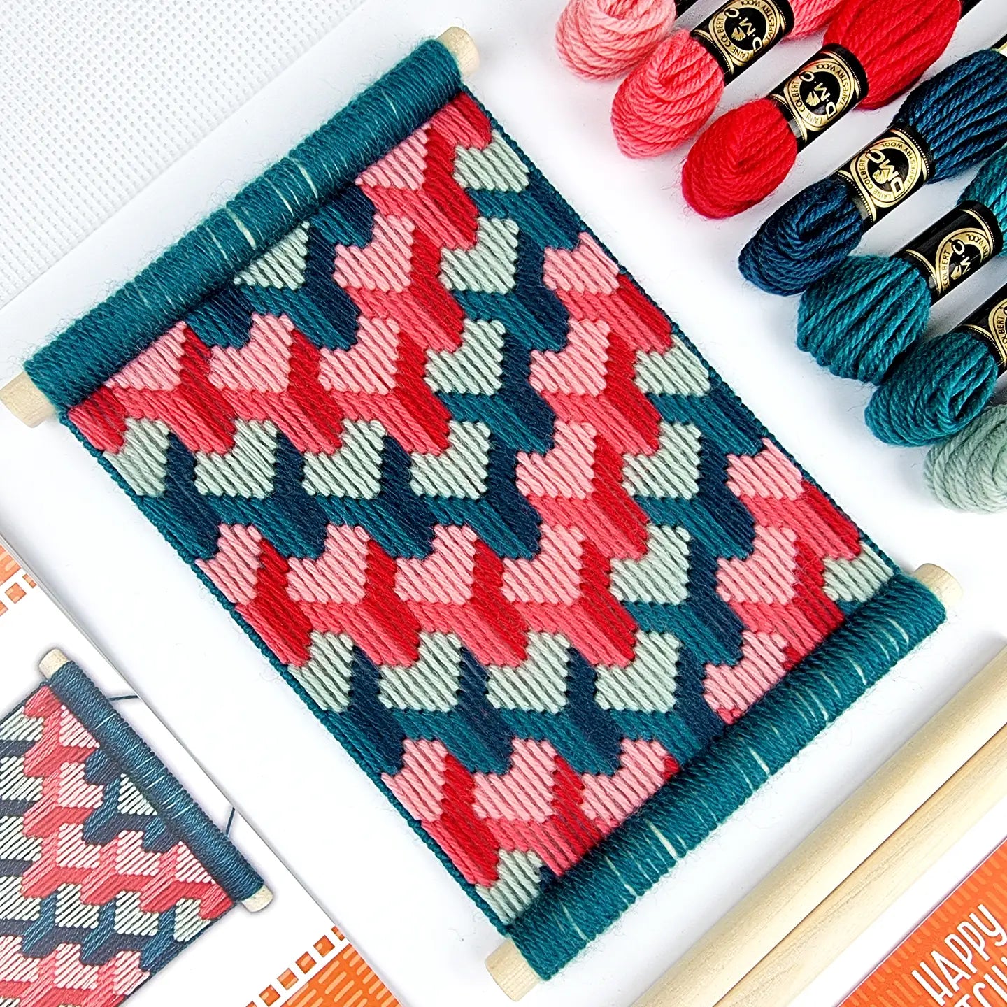 Bargello Tapestry Kit, Geometric Wall Hanging Bargello Kit