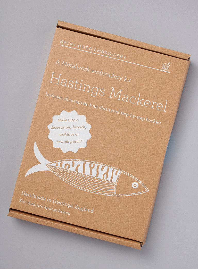 Metal Thread Embroidery - Hastings Mackerel