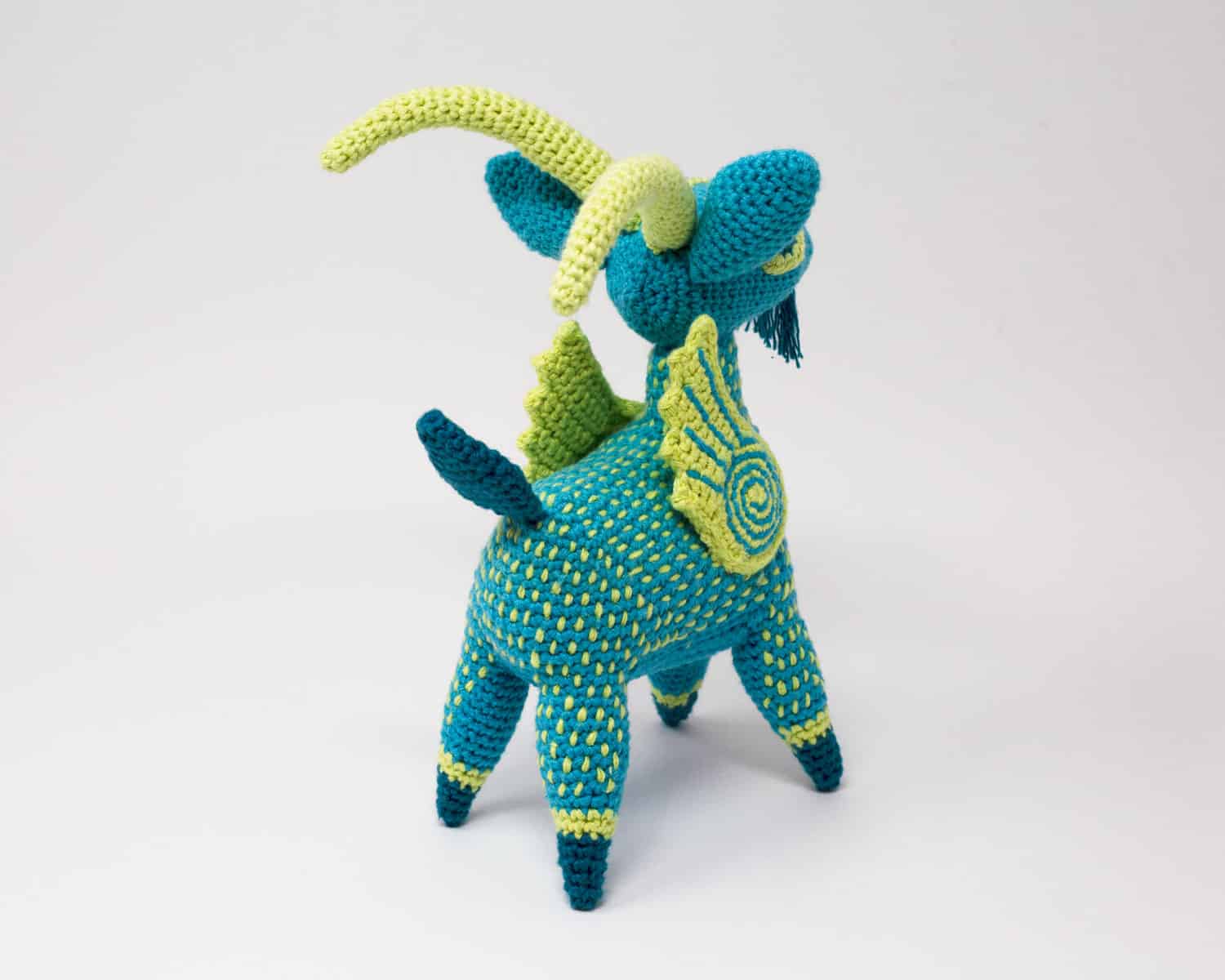 Goat Alebrije printed crochet pattern