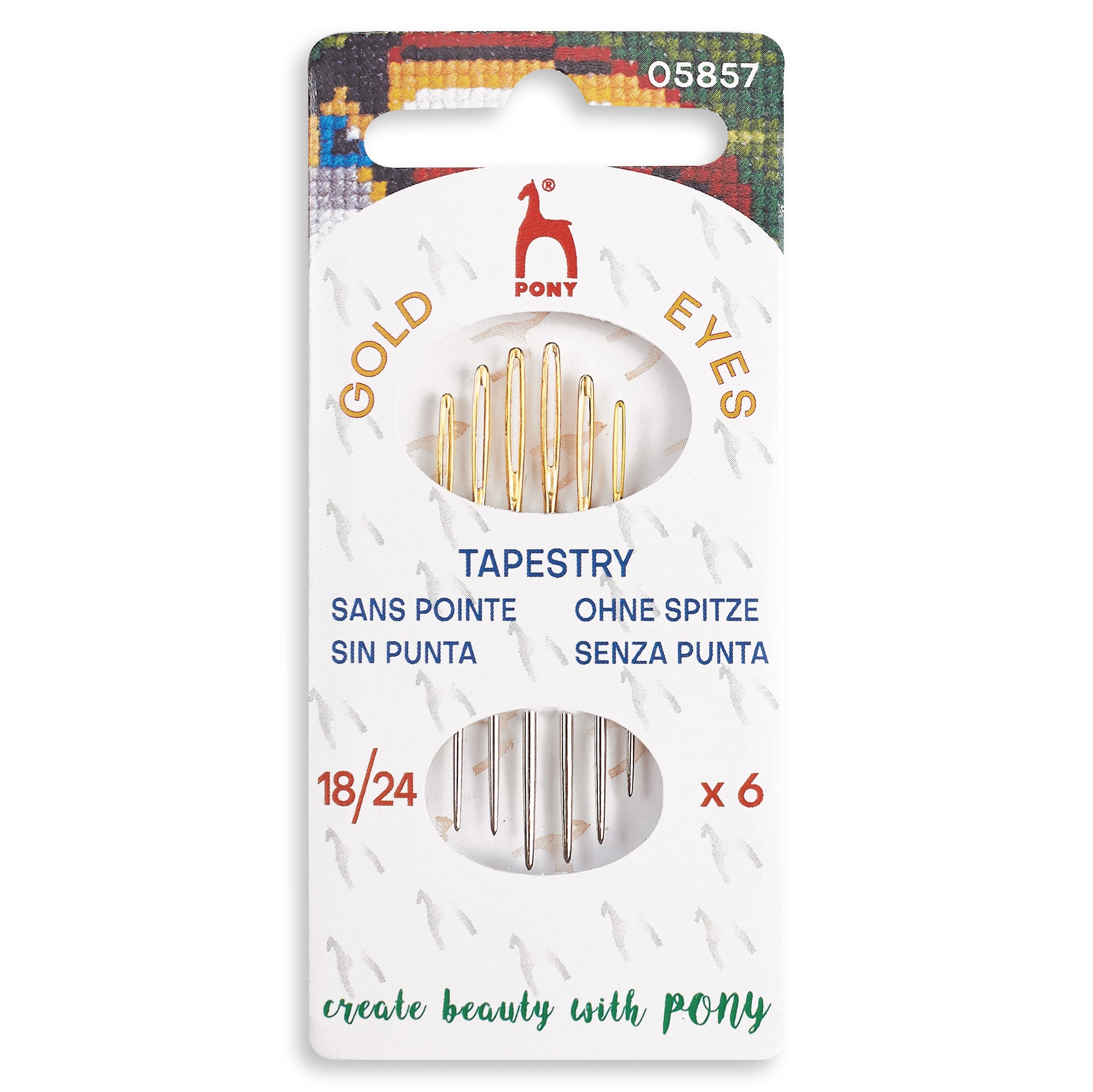 Hand Sewing Needles: Tapestry: Gold Eye: Sizes 18-24