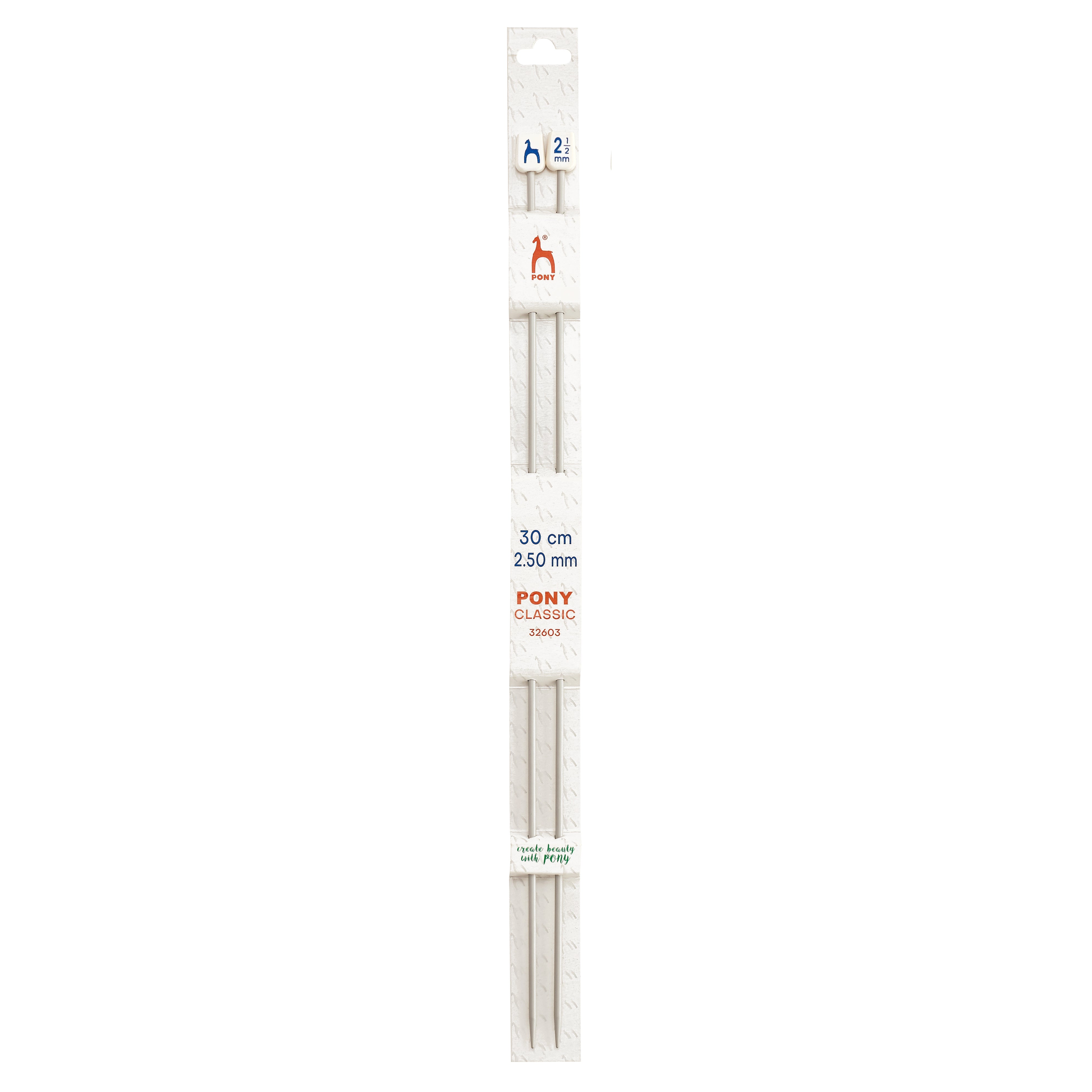 Knitting needles single ended sizes 2.50mm - 8.00mm
