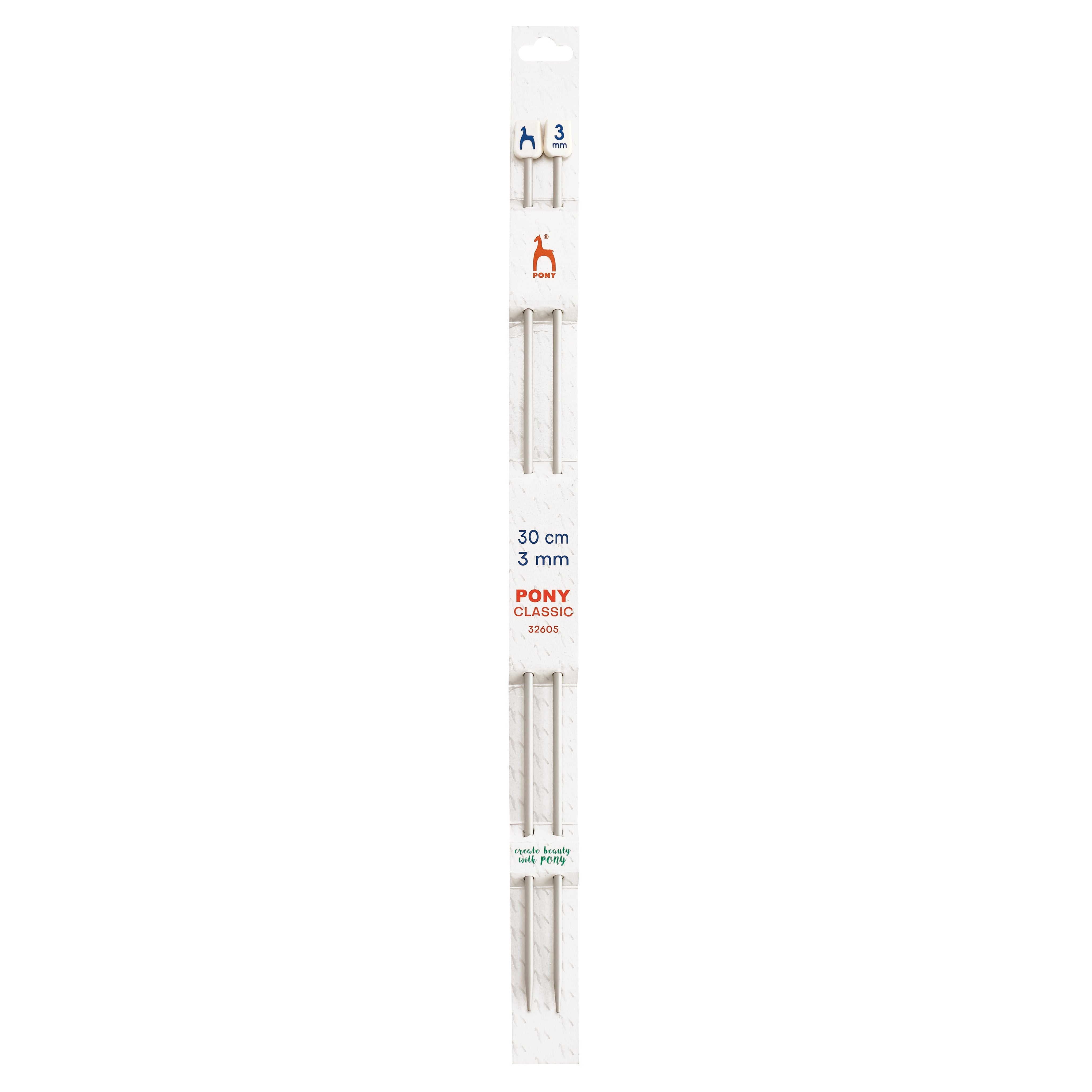 Knitting needles single ended sizes 2.50mm - 8.00mm
