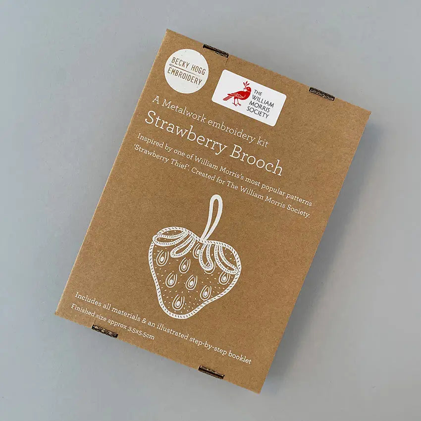 Metal Thread Embroidery, Strawberry Brooch, Workshop