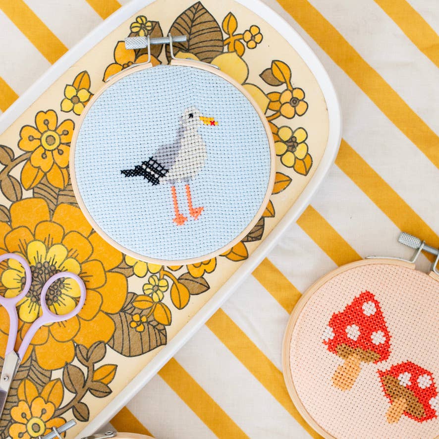 Cotton Clara Craft Kits & Supplies - Seagull Cross Stitch Kit