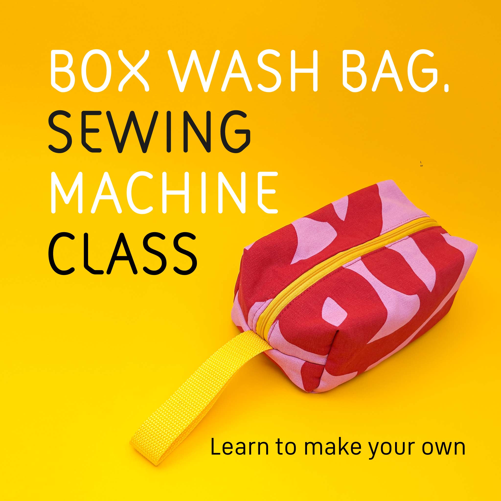 Beautiful Box Wash Bag, Sewing Machine Workshop