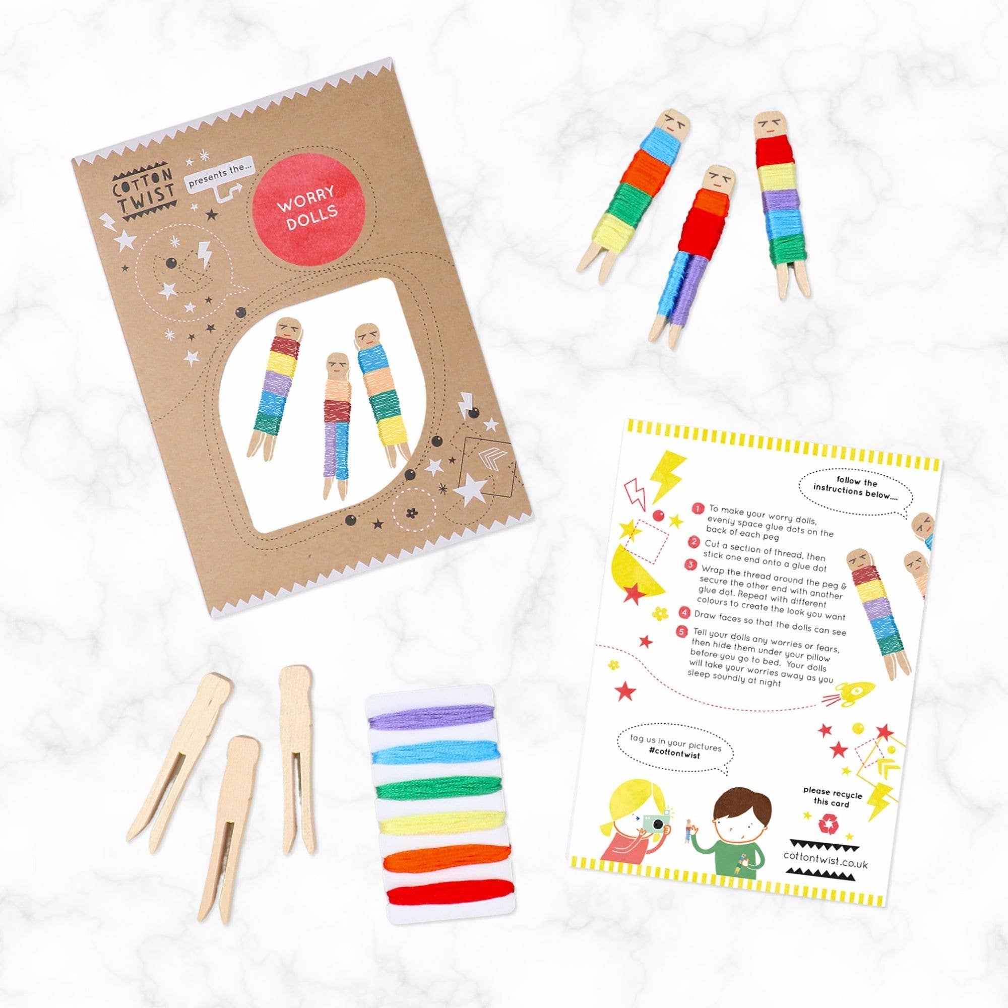Cotton Twist - Make Your Own Worry Dolls Kit