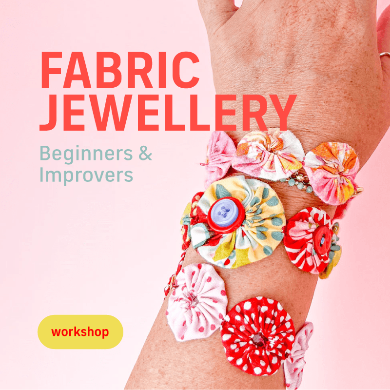 Suffolk Puff fabric jewellery workshop