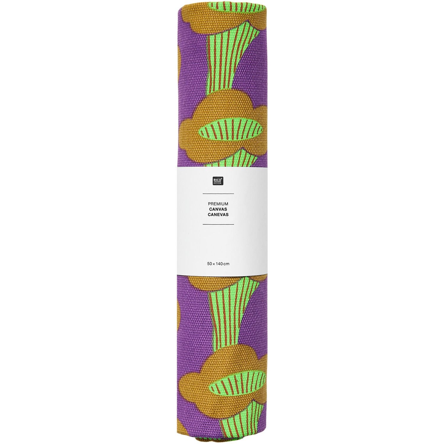 Rico Canvas fabric, Chanerelles Neon Purple 50 x 140cm