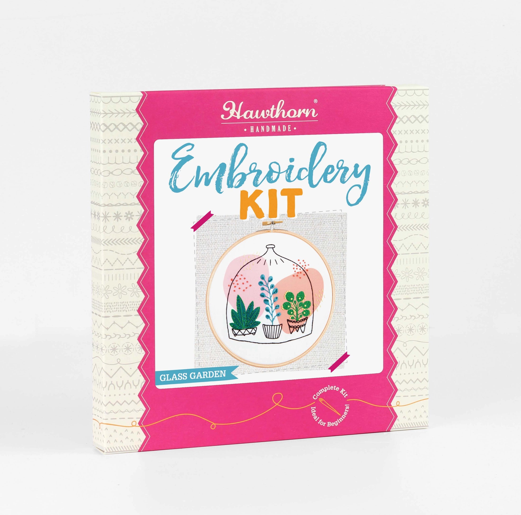 Glass Garden Embroidery Kit | Complete Craft Kit for Beginners