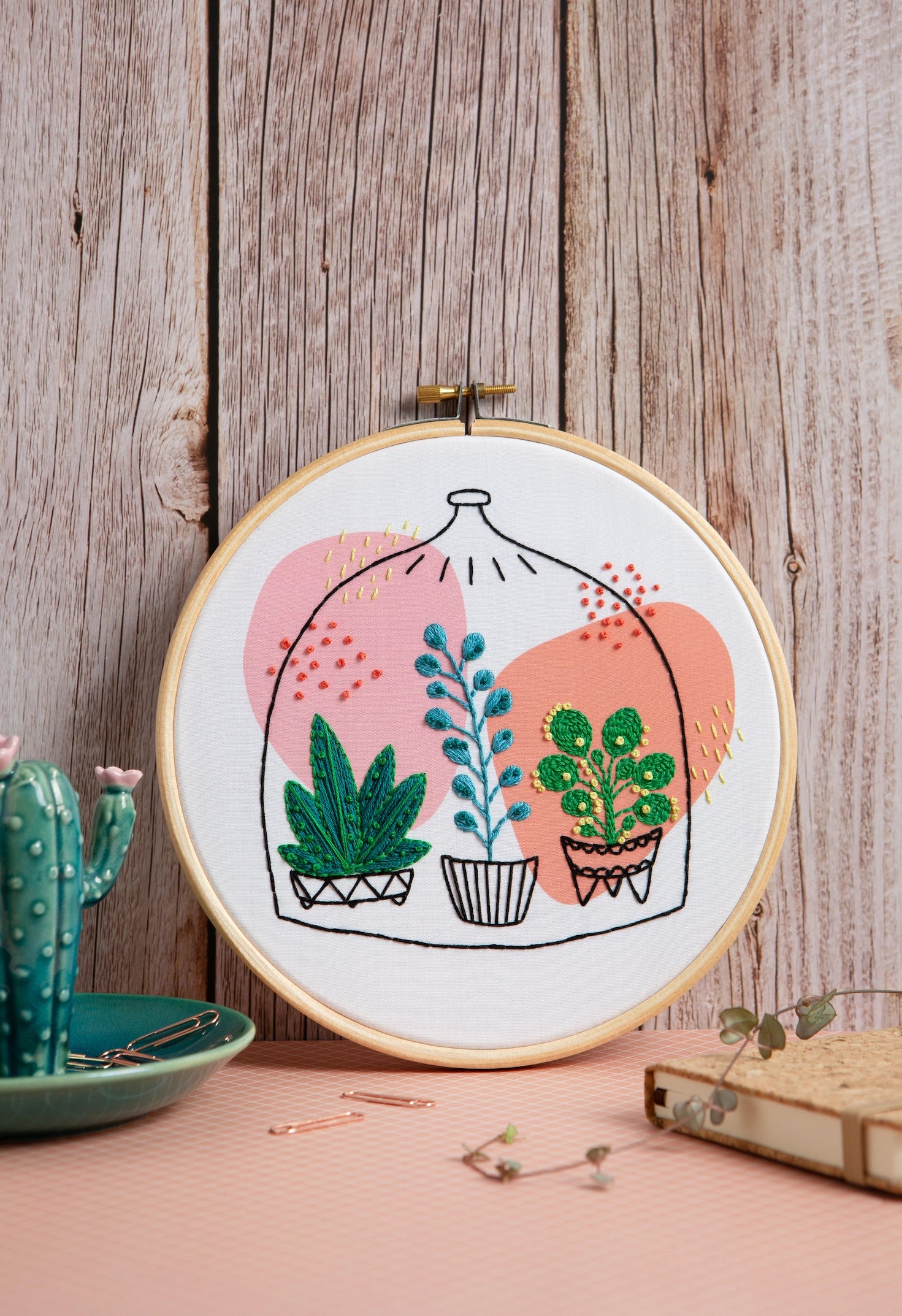 Glass Garden Embroidery Kit | Complete Craft Kit for Beginners
