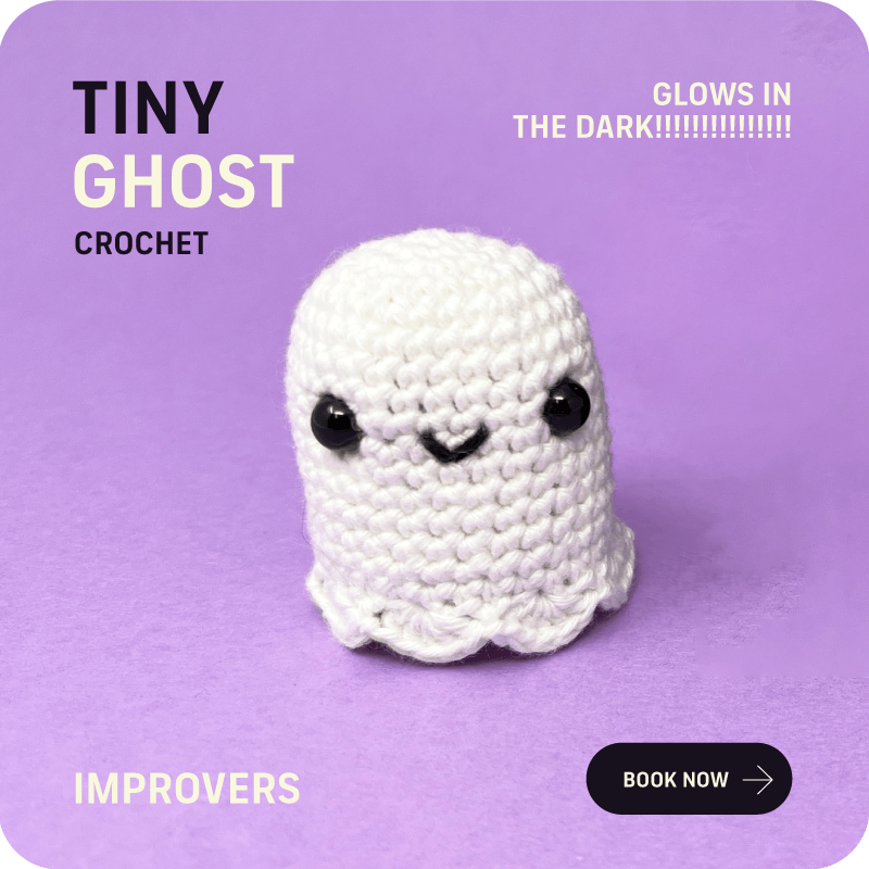 Crochet a GLOW in the DARK Ghost workshop