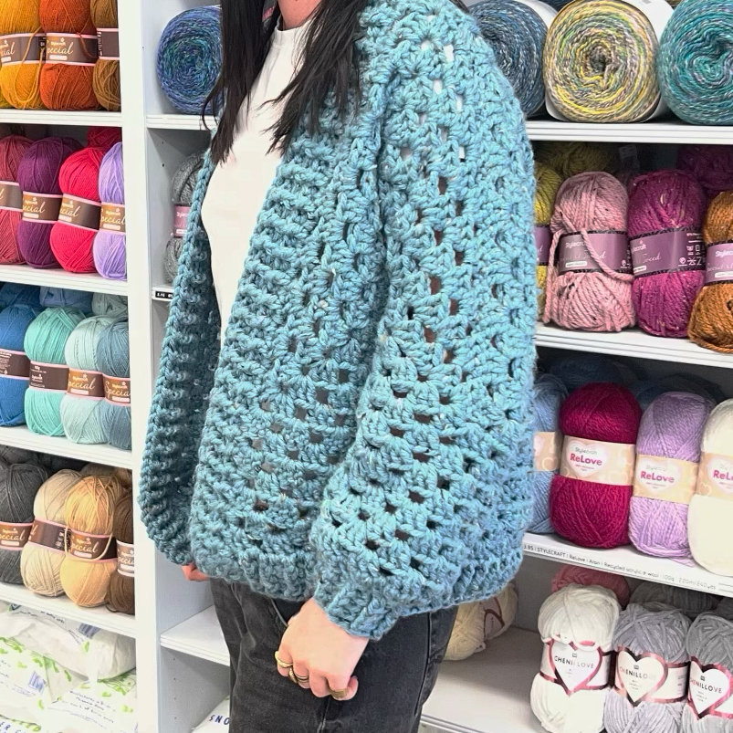 Chunky Hexi Cardigan Crochet Course
