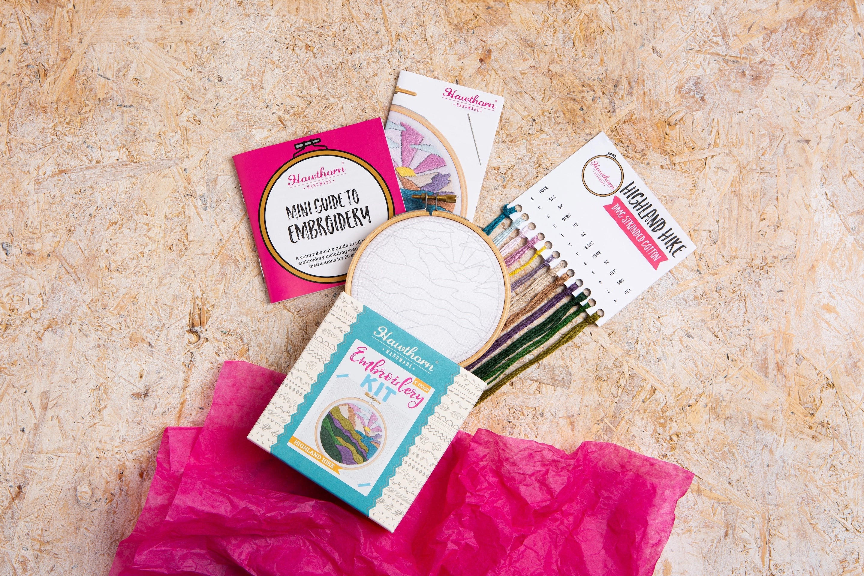 Highland Hike Mini Embroidery Kit | Complete Craft Kit for Beginners
