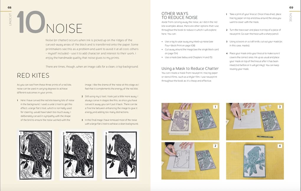 Linocut, a step-by-step guide to linocut printing by Sam Marshall