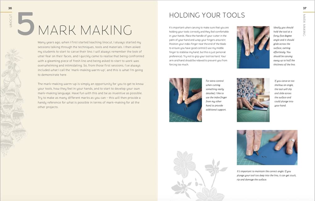 Linocut, a step-by-step guide to linocut printing by Sam Marshall