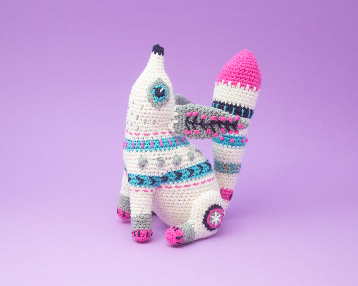 Artic Fox Alebrije A5 Pattern & Yarn Pack