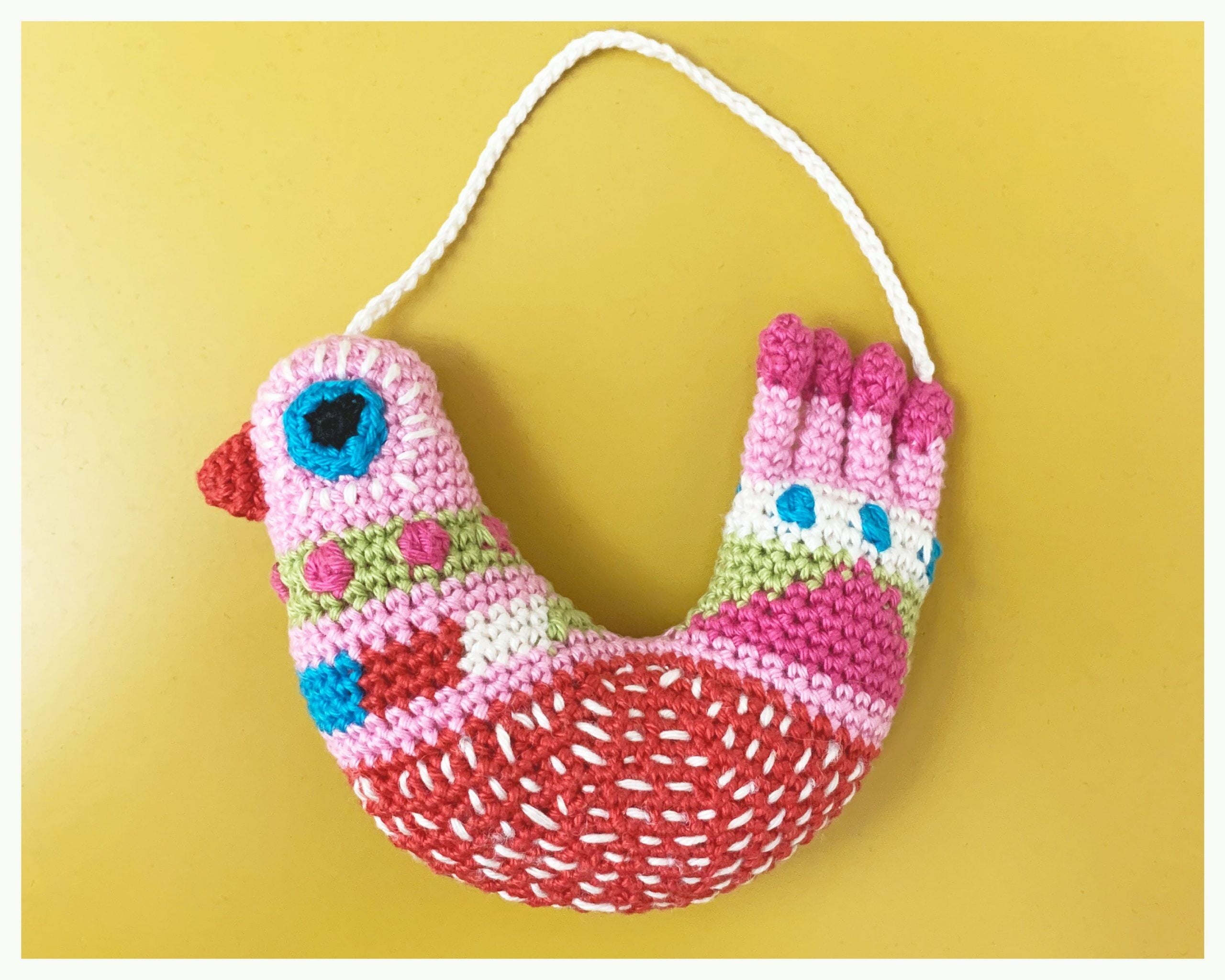 Speckled bird printed crochet pattern